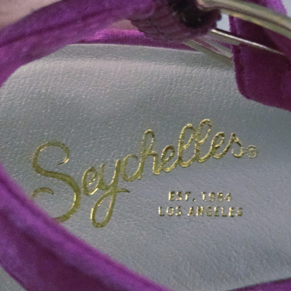 Seychelles EUC Slingback Chunky Heels 8.5 Purple Magenta - Picture 12 of 16